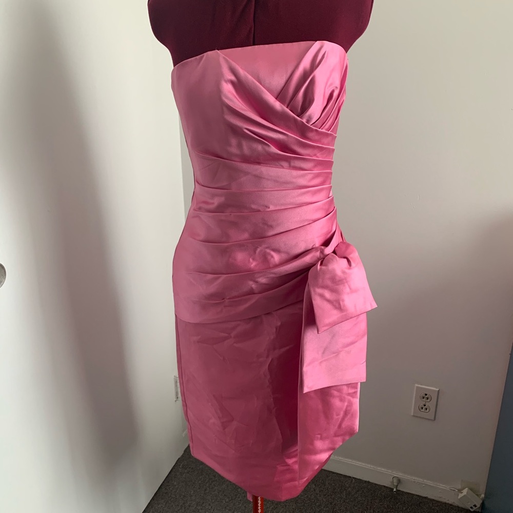 Brand new pink strapless satin sz S